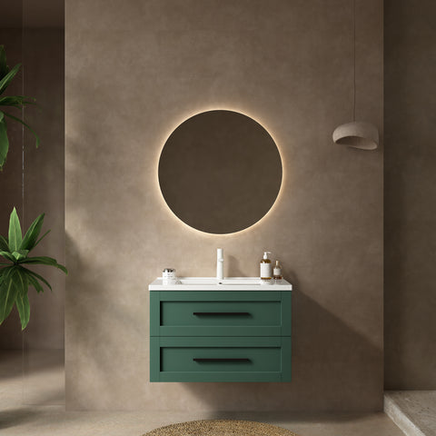 30" Bathroom Vanity with Sink, Green Color