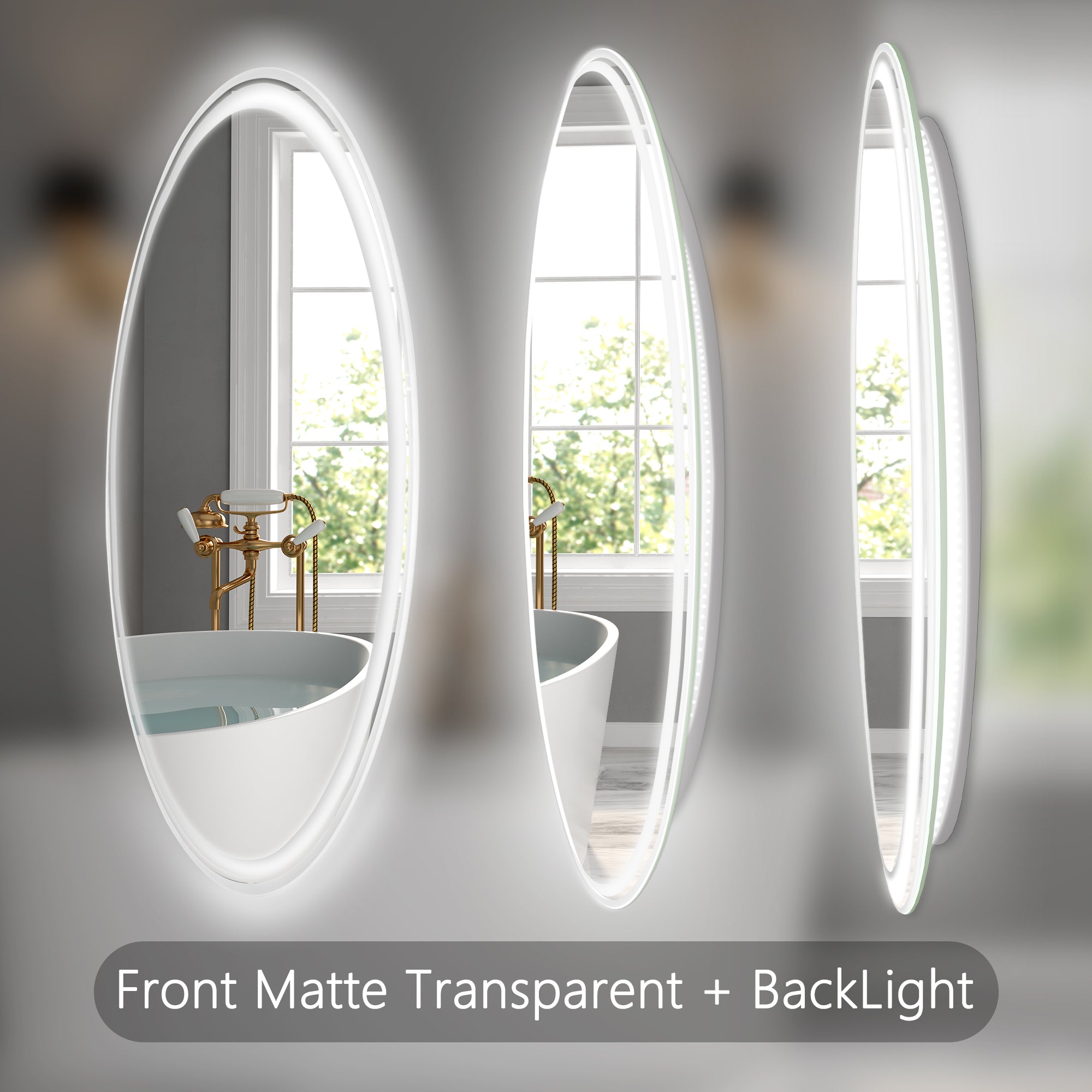 28" Round LED Bathroom Mirror – Wall-Mounted for Convenience