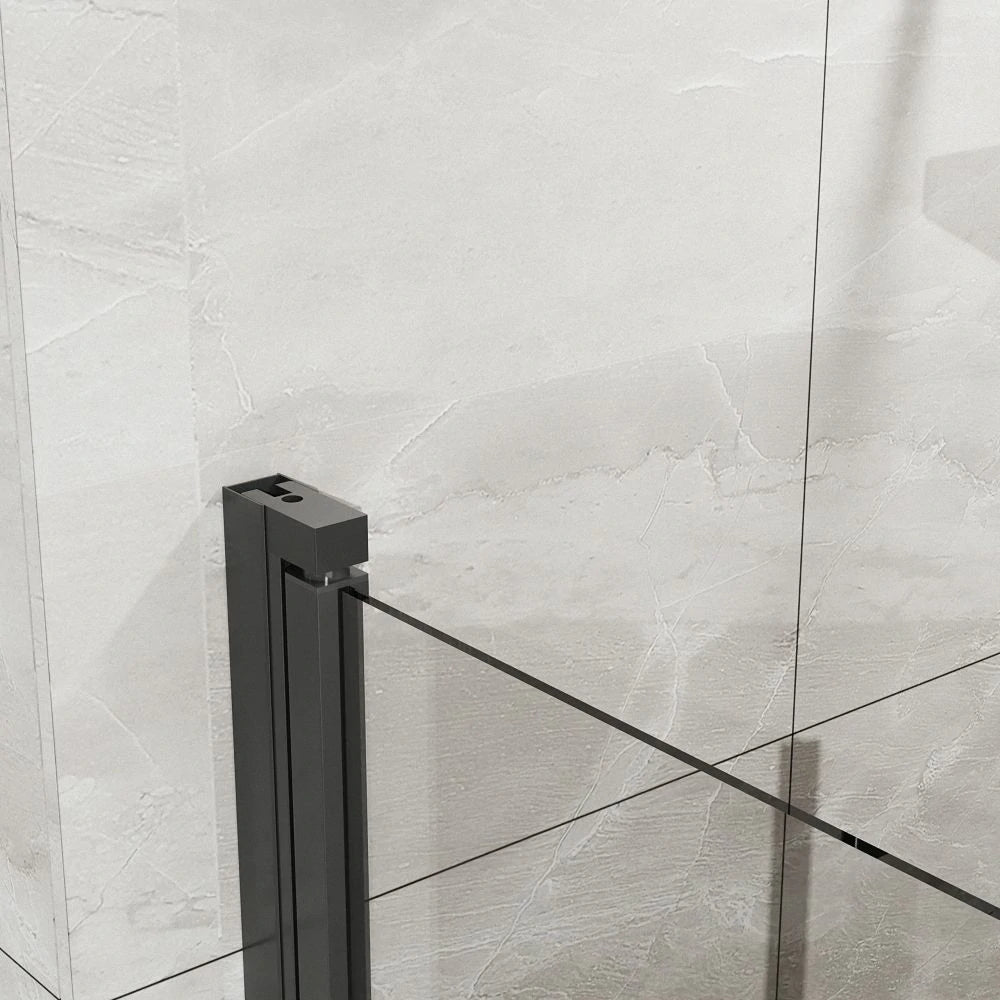 34"x 72" Bifold Frameless Glass Shower Door 1/4 inch Tempered Clear Glass Foldable Pivot Swing Door, Chrome Finish