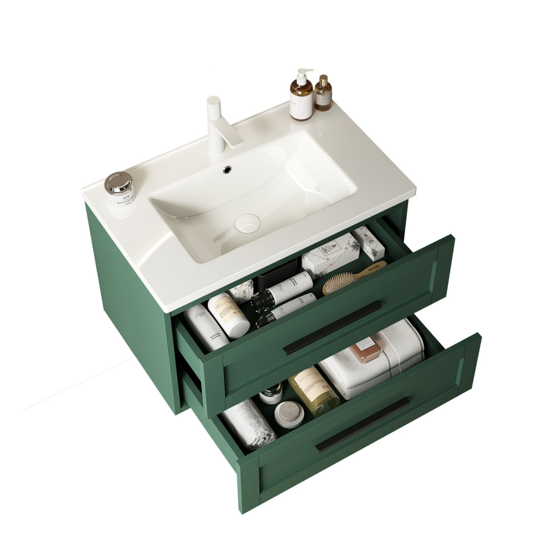 30" Bathroom Vanity with Sink, Green Color